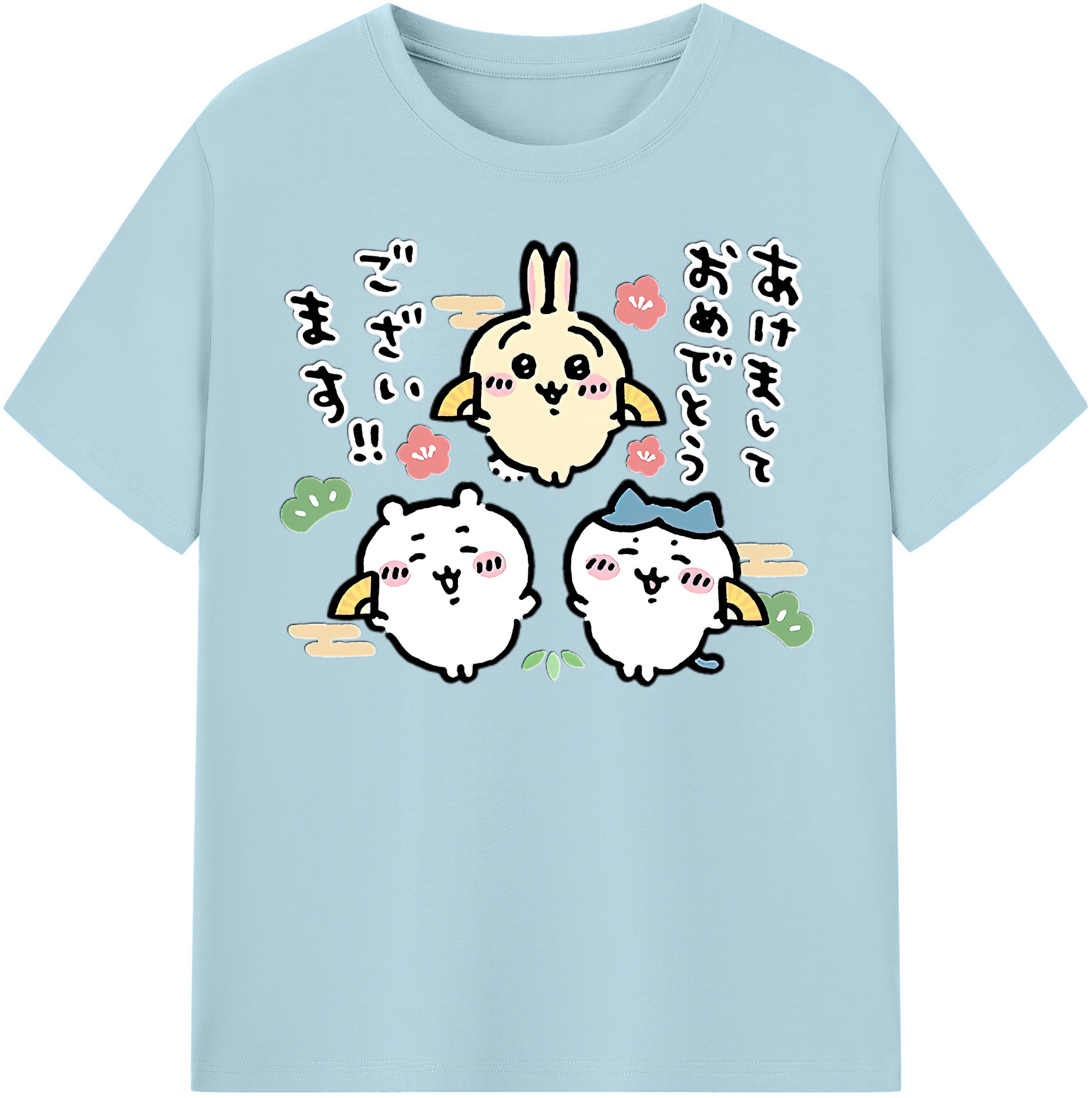 （画像用） ちいかわ ちいかわ Chii-kawa chiikawa 綿100％半袖Tシャツ（フロントプリント）